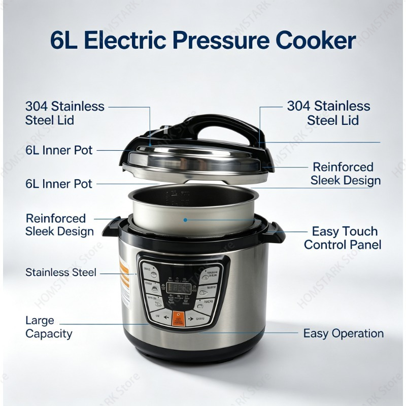 Haushalts-Küchengerät 6L Elekt – Uk Home Cooking Bewertung und Preis