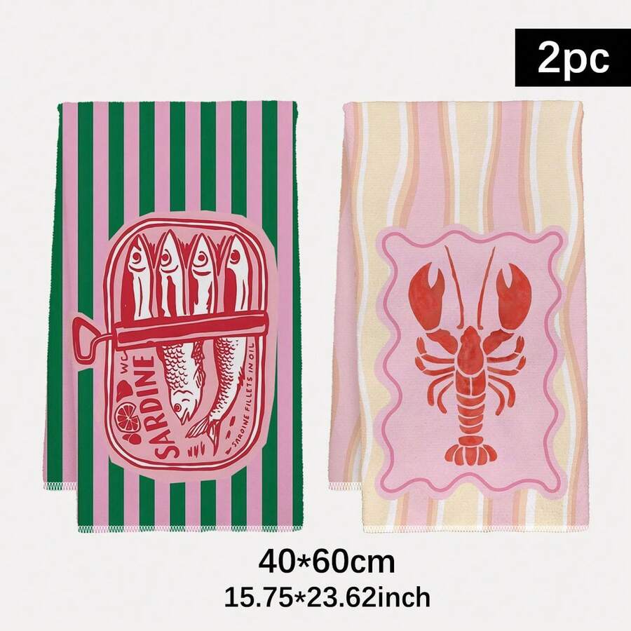 2 Stück, rosa und grün gestrei – Home Cooking Is The Best Bewertung und Preis